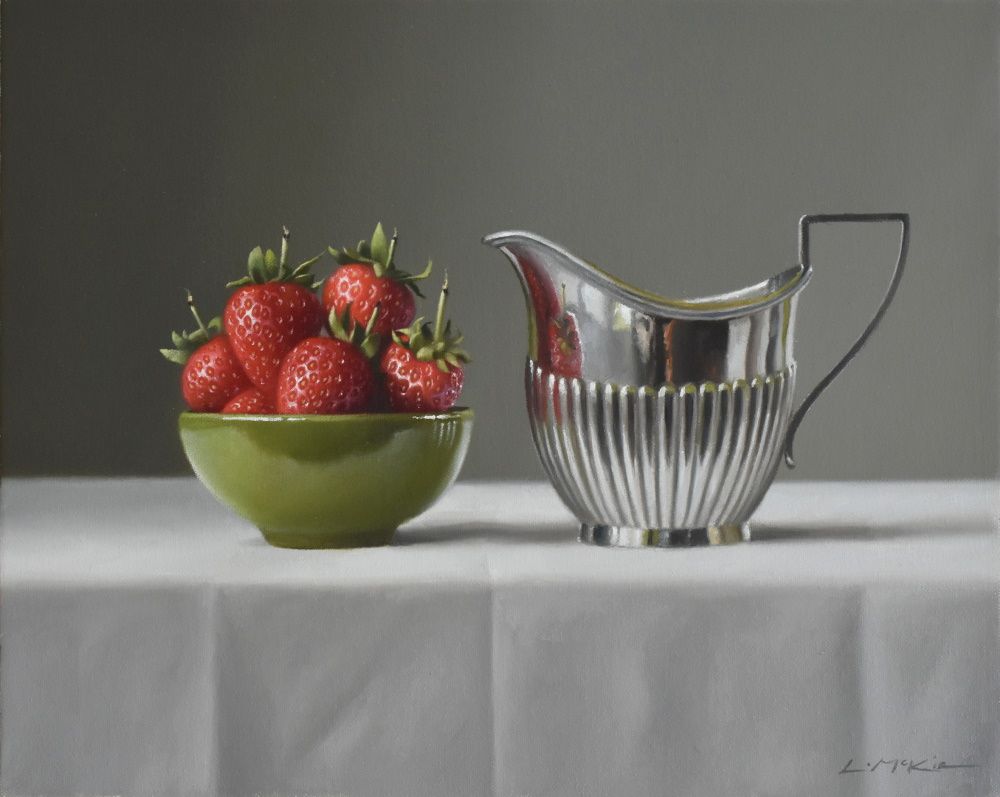 June Strawberries with Silver Jug